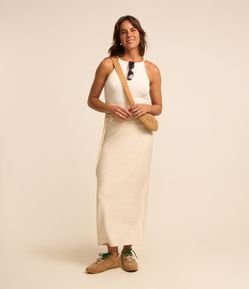 Saia Evasê Midi em Viscose com Corda para Amarração