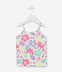 Regata Infantil com Estampa Floral - Tam 1 a 5 Anos
