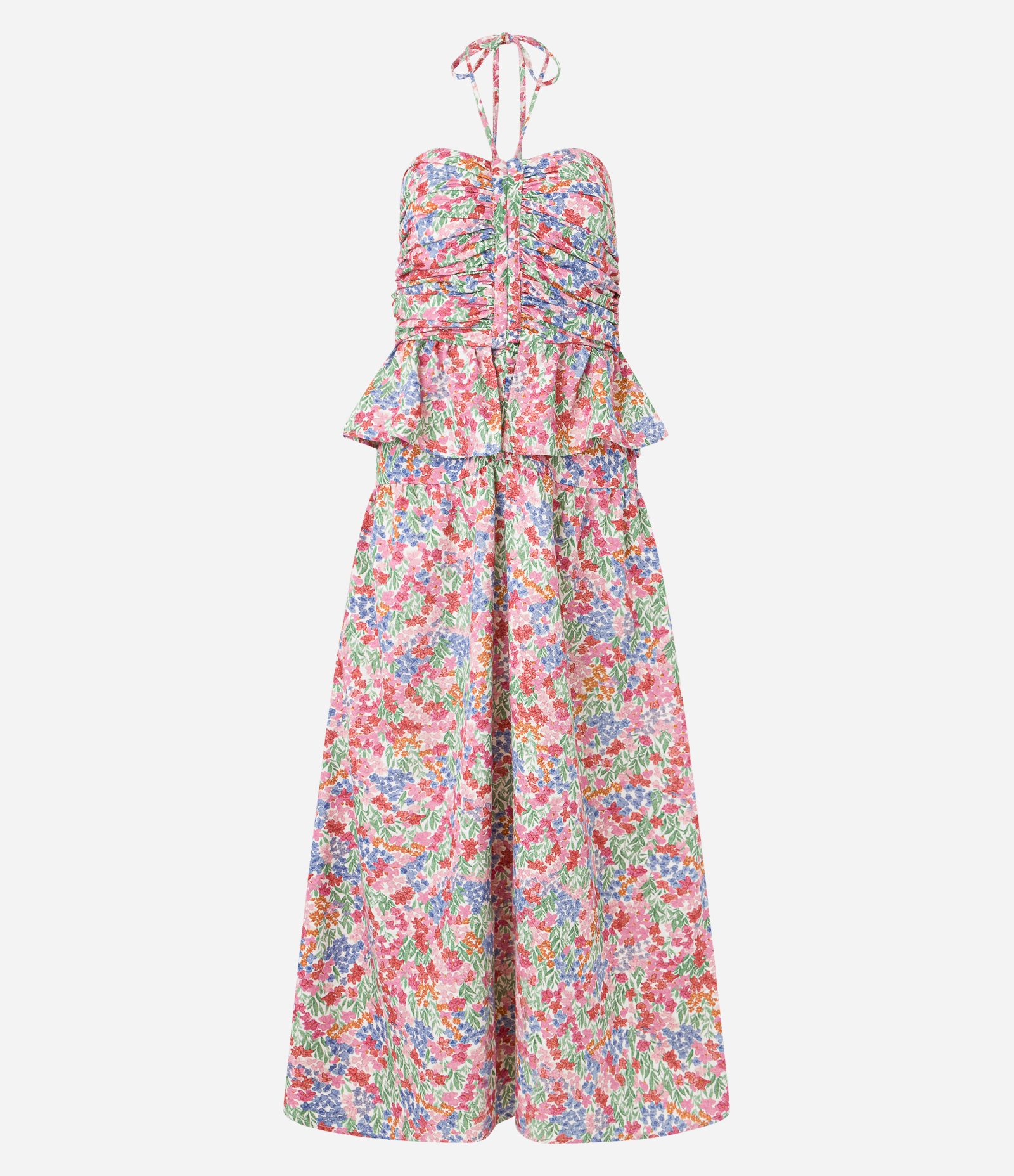 Vestido Reto Midi Frente Única em Viscolinho Floral Liberty Rosa 6
