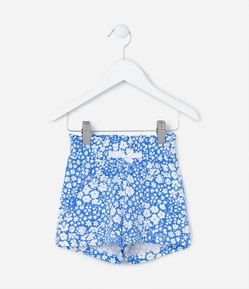 Short Clochard Infantil com Estampa Floral - Tam 1 a 5 Anos
