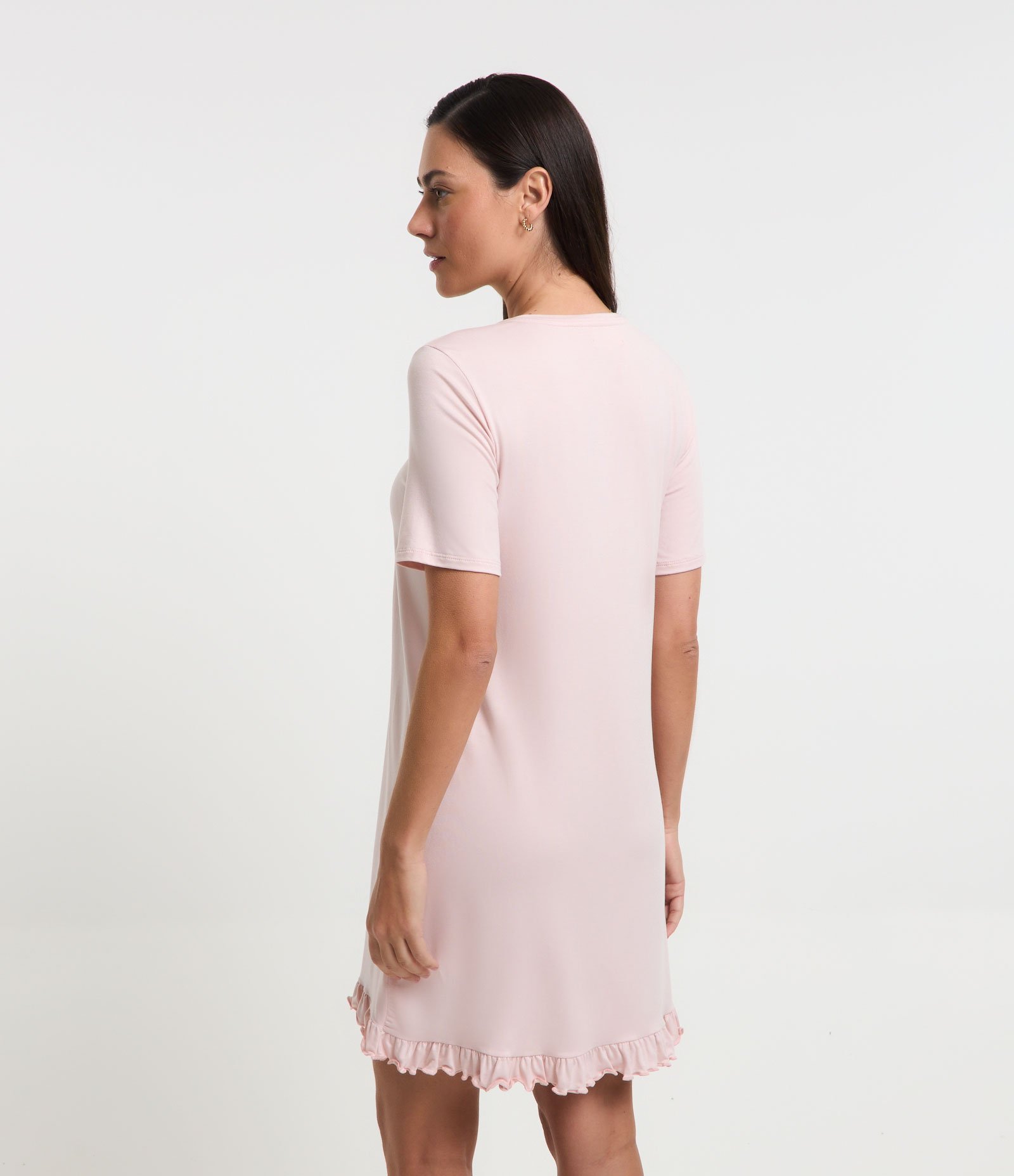 Camisola em Viscose com Estampa Ursinho Tenista Rosa Claro 2