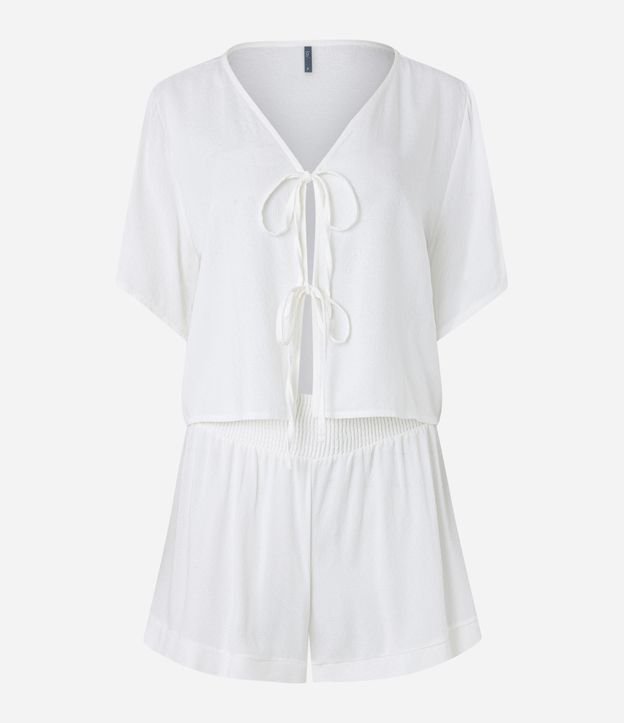 Pijama Short Doll em Viscose com Amarração