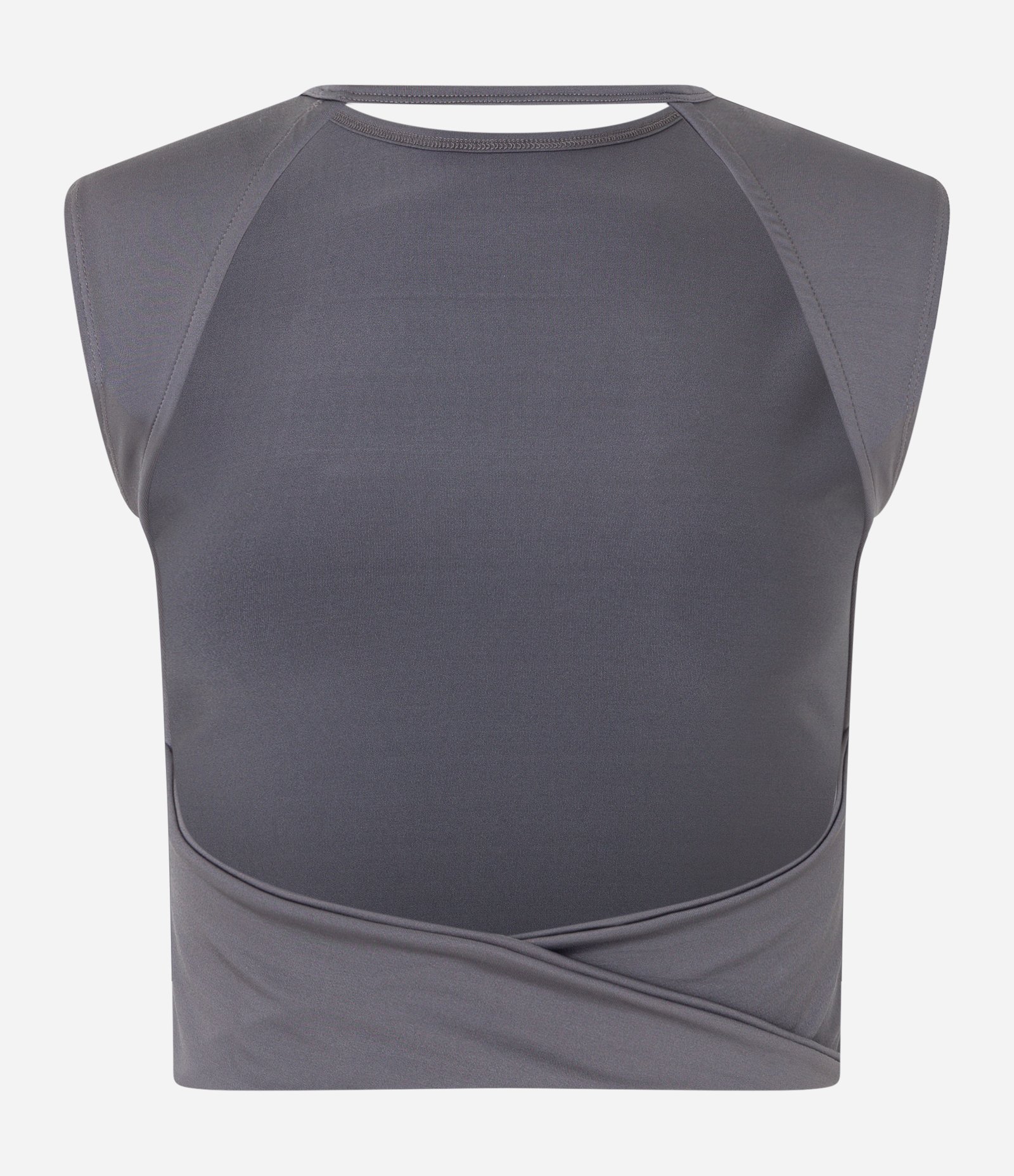 Blusa Cropped em Microfibra com Costas Abertas 5