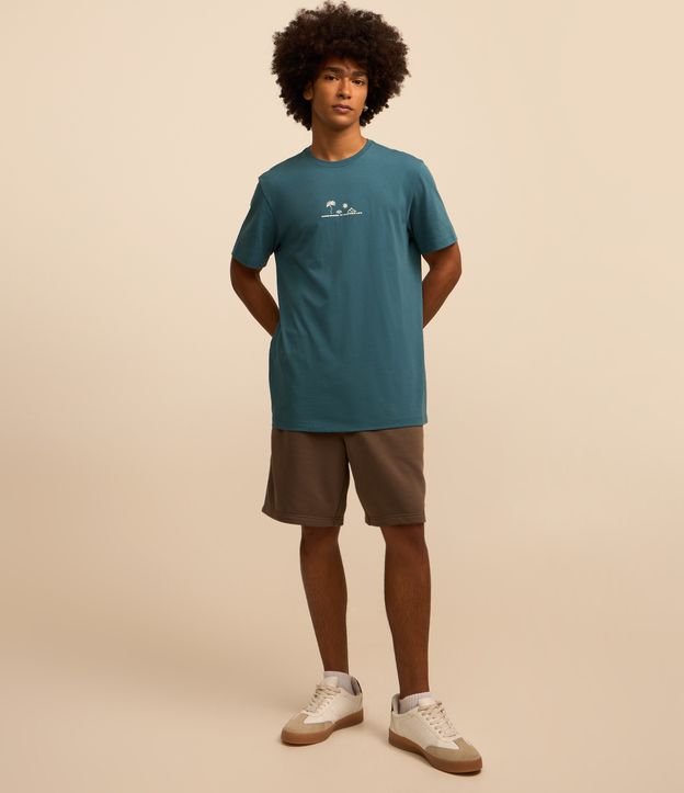 Camiseta Comfort em Algodão Peruano com Estampa Lettering