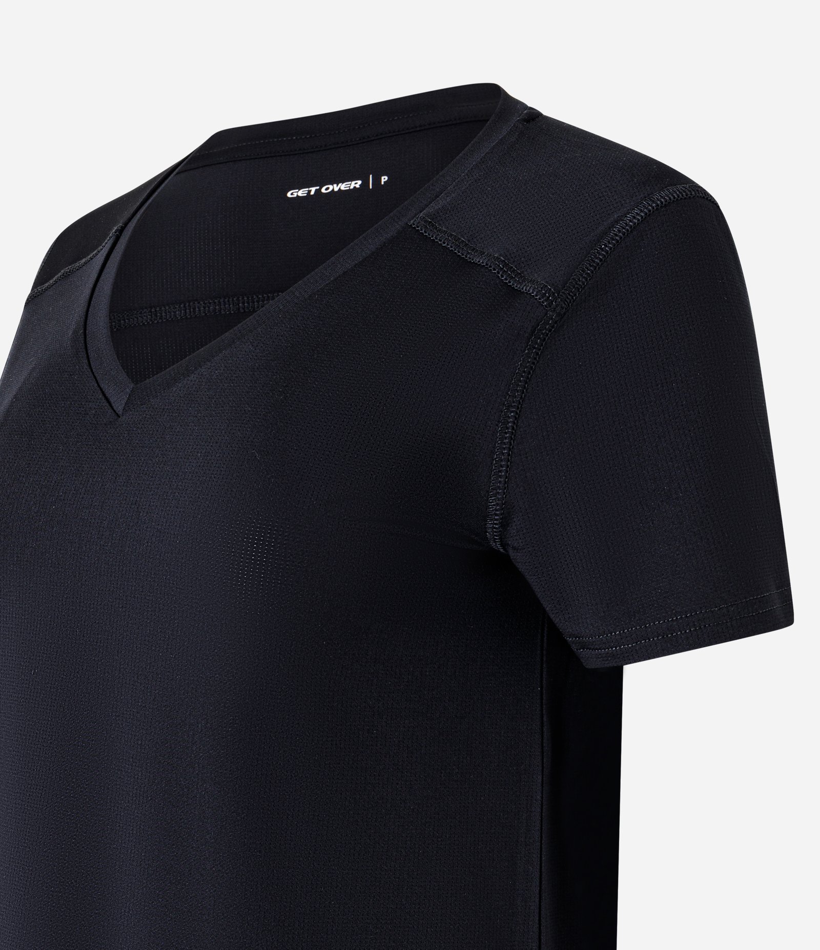 Camiseta Esportiva em Microfibra com Microfuros Preto 2