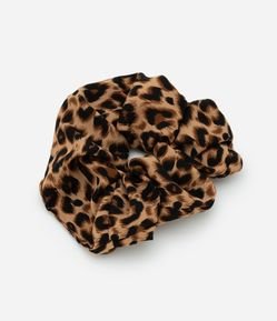 Scrunchie Grande com Estampa Animal Print