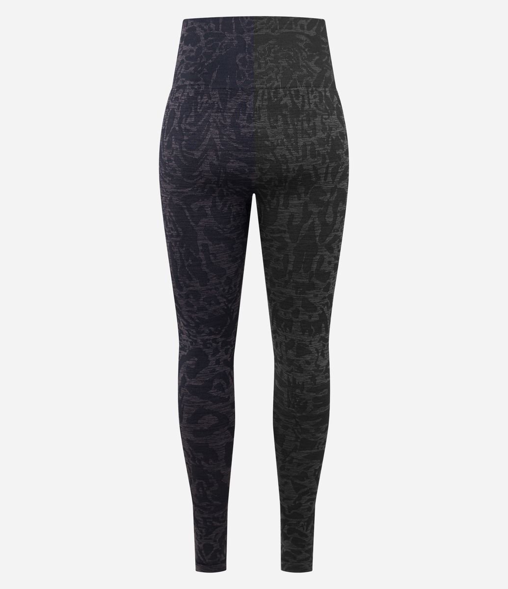 Calça Legging Esportiva Seamless com Jacquard Animal Print Onça Preto