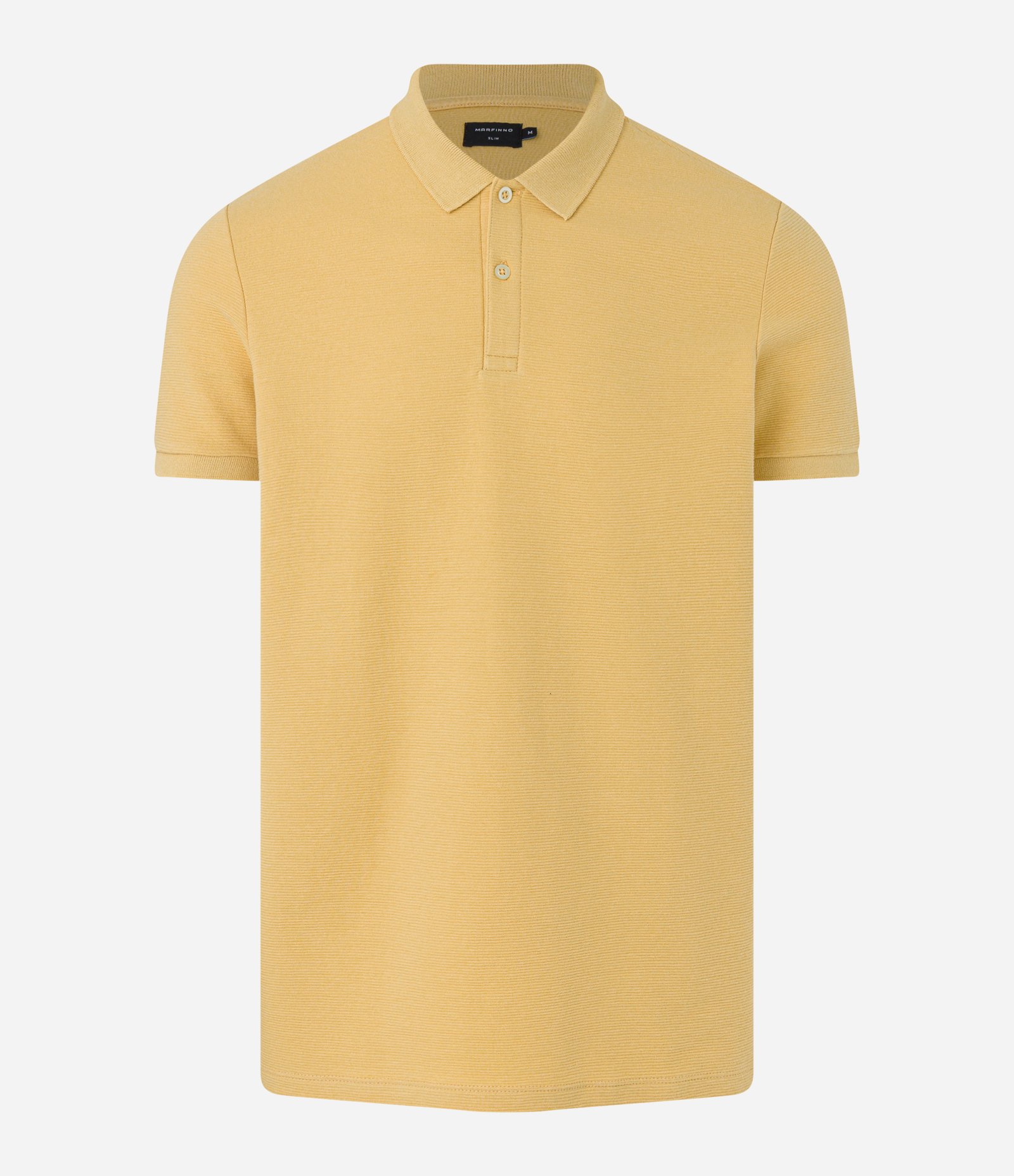 Camisa Polo em Algodão com Textura Canelada Amarelo 5