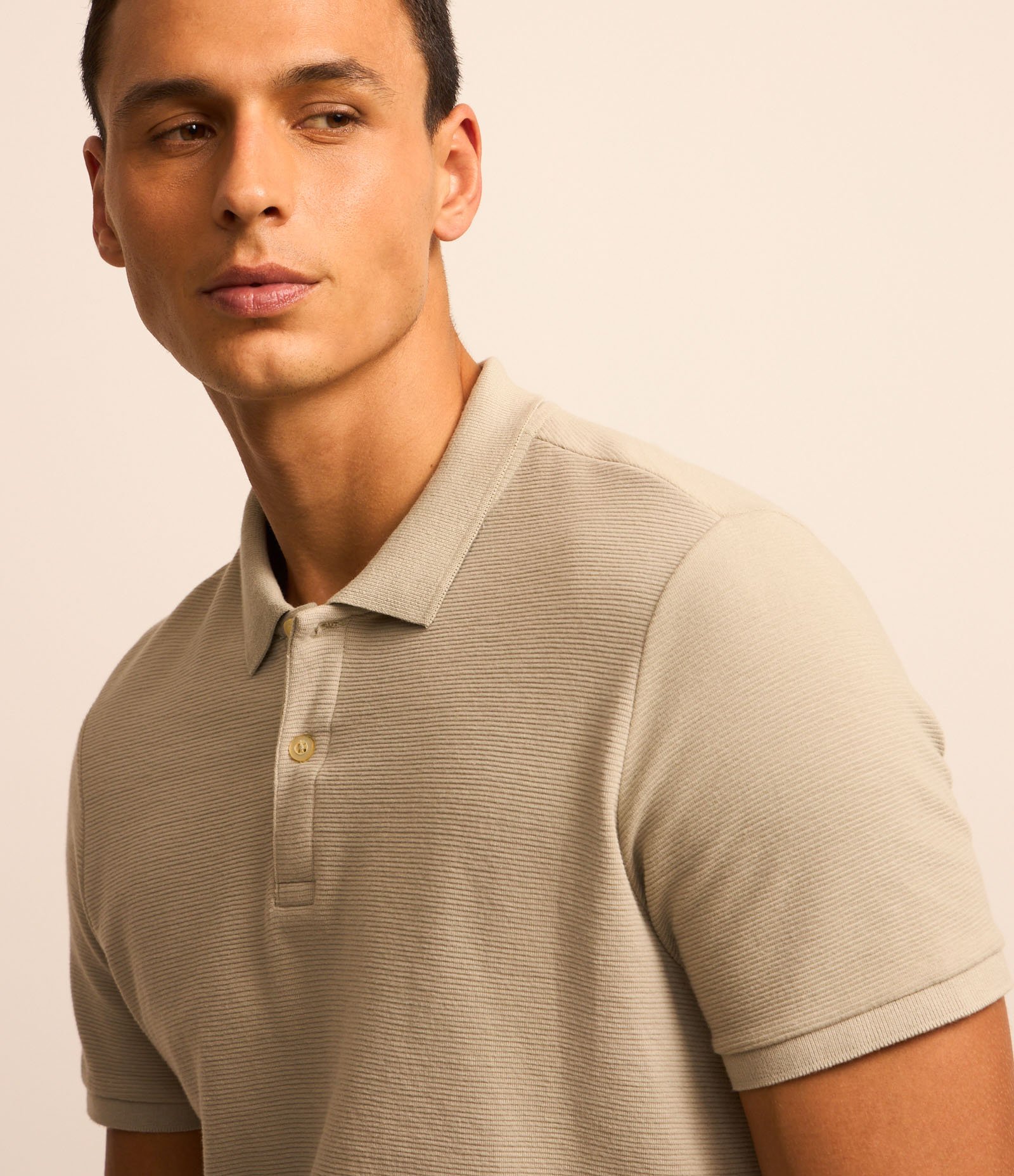Camisa Polo em Algodão com Textura Canelada 3