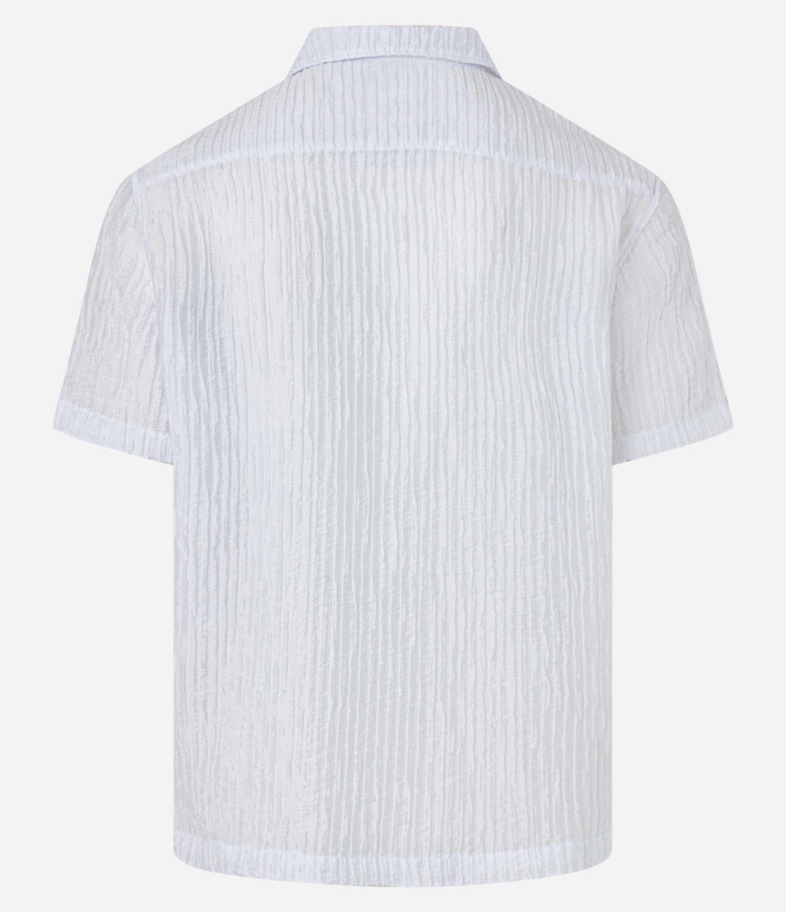 Camisa Boxy com Textura e Manga Curta Branco 7