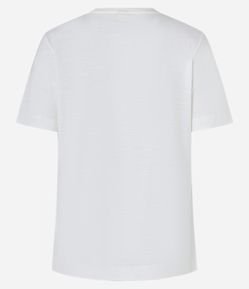 Blusa em Flamê com Gola V e Lagostas Bordadas