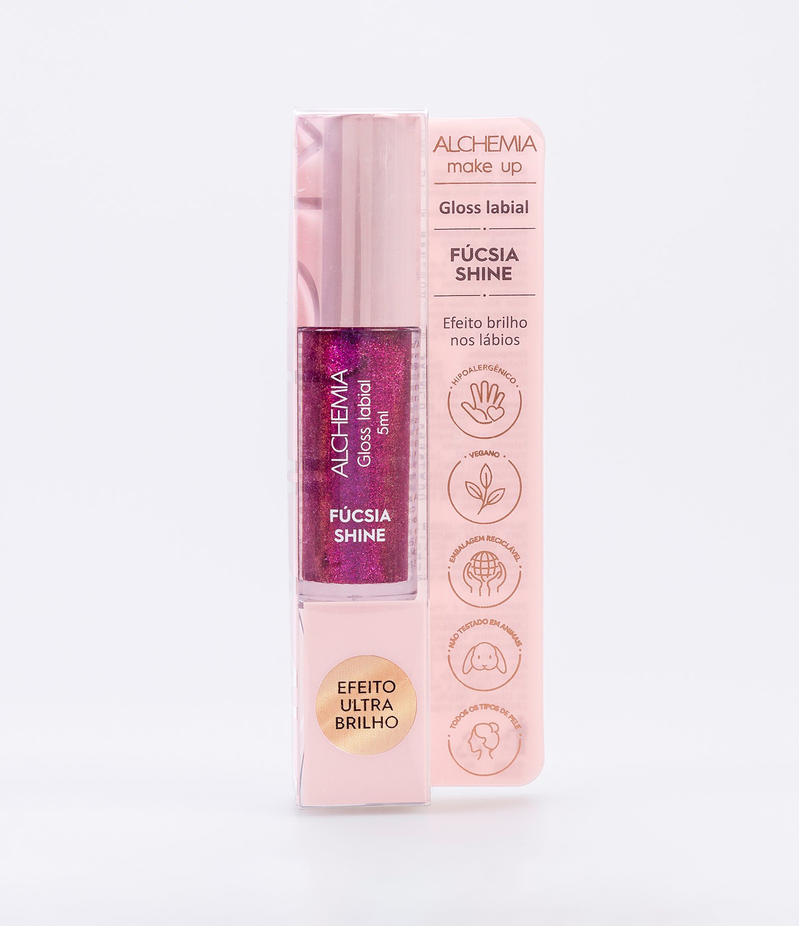 Gloss Labial Fuchsia Shine Alchemia Rosa Fuchsia 1