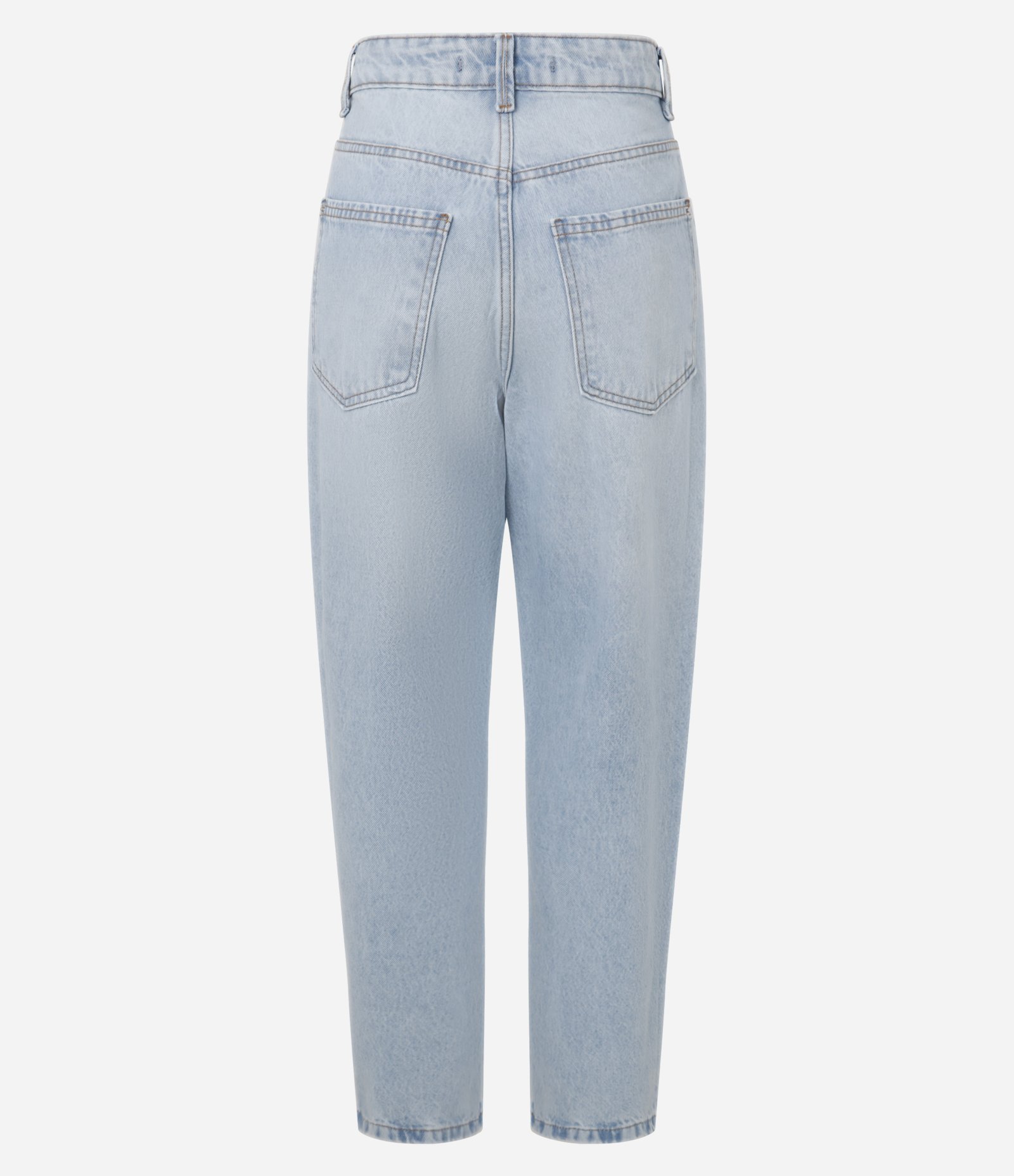 Calça Mom em Jeans com Lateral de Brilho Azul 7