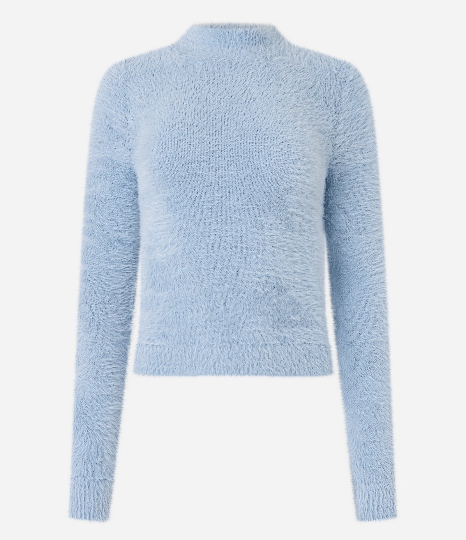 Suéter em Tricô com Gola Alta e Pelinhos 4