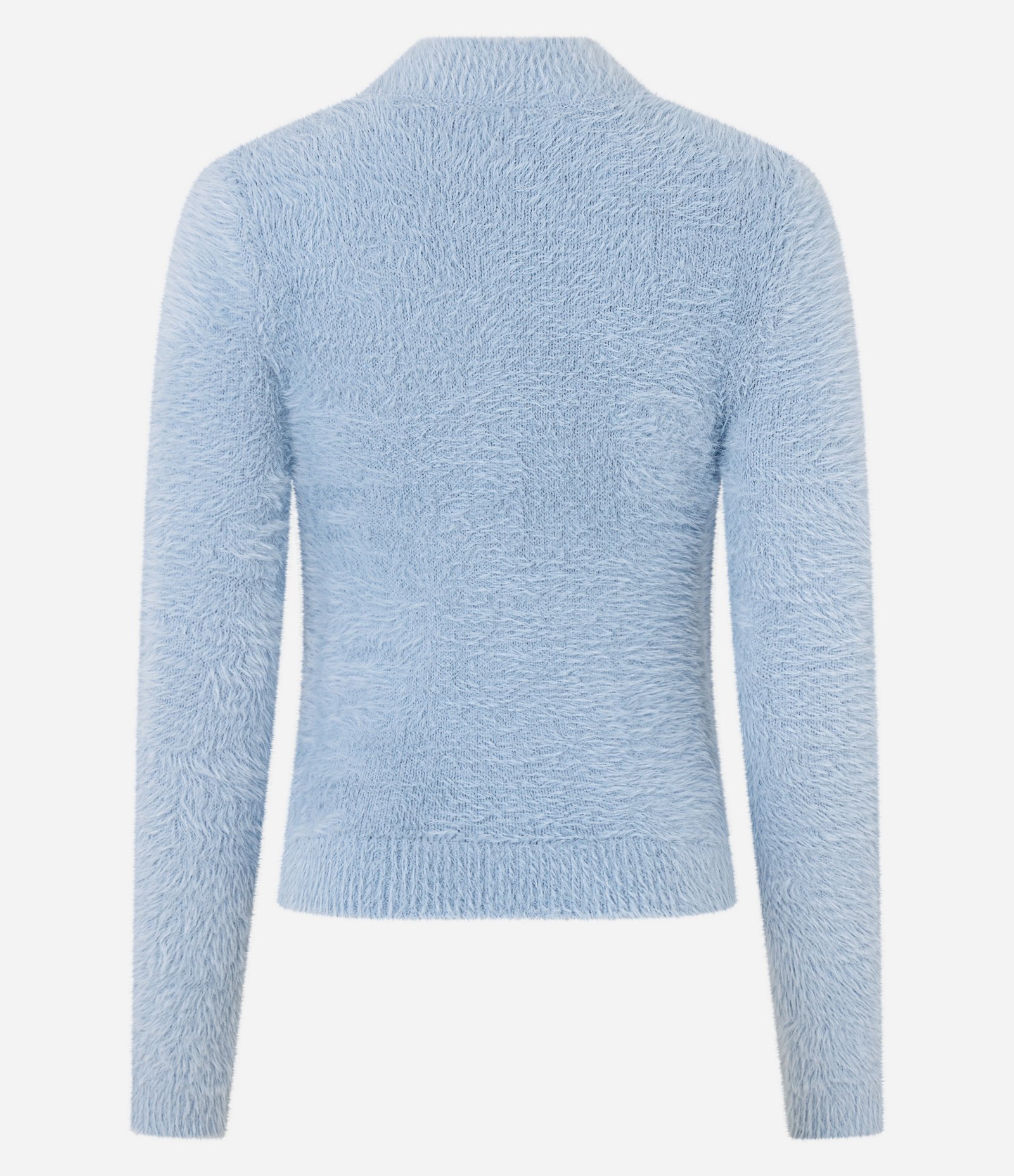 Suéter em Tricô com Gola Alta e Pelinhos 6