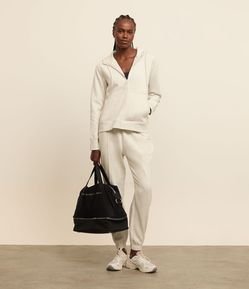 Calça Esportiva de Moletom com Friso Frontal