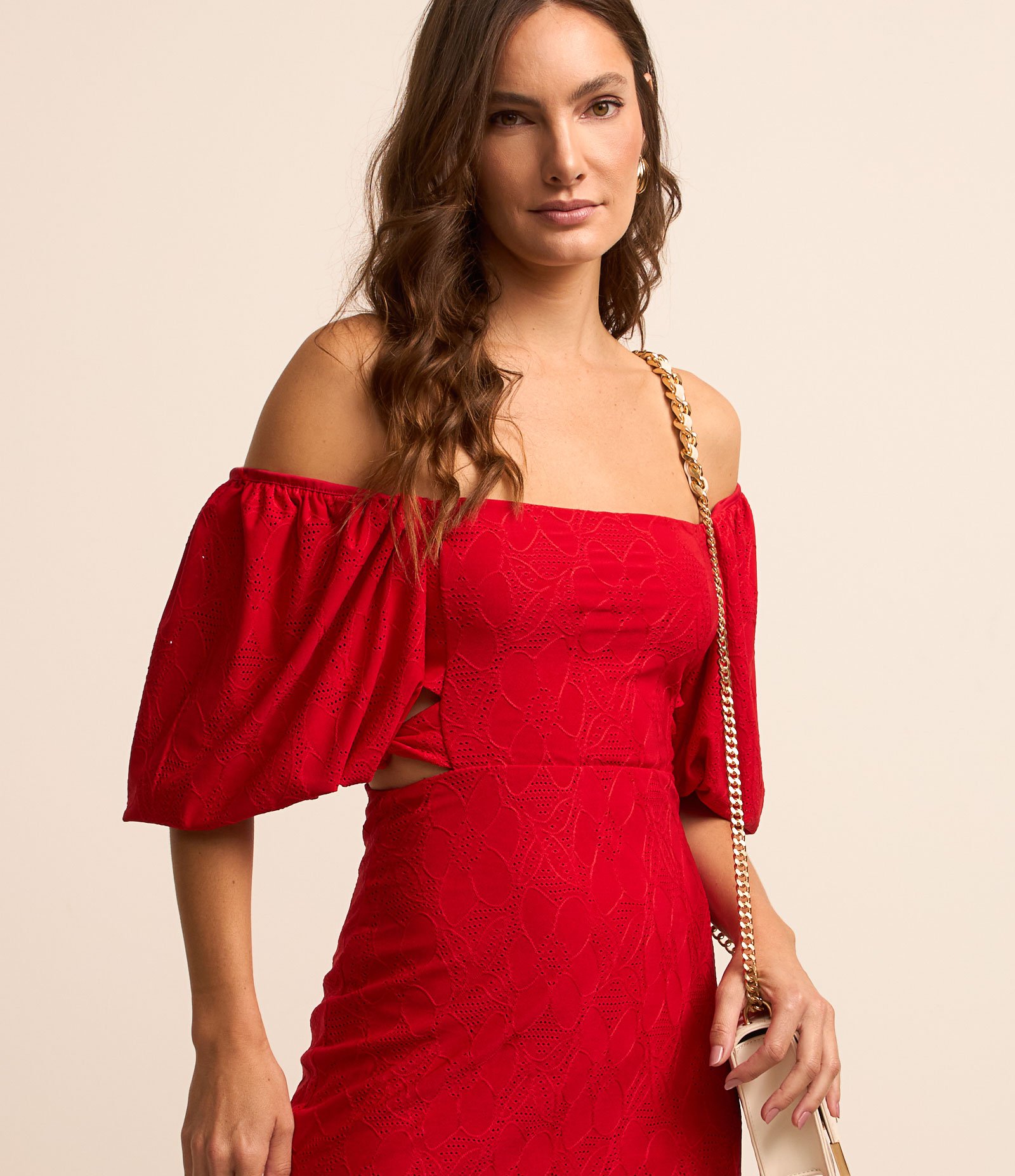 Vestidos Femininos Vestido Vermelho Infantil Renner Tecido Laise