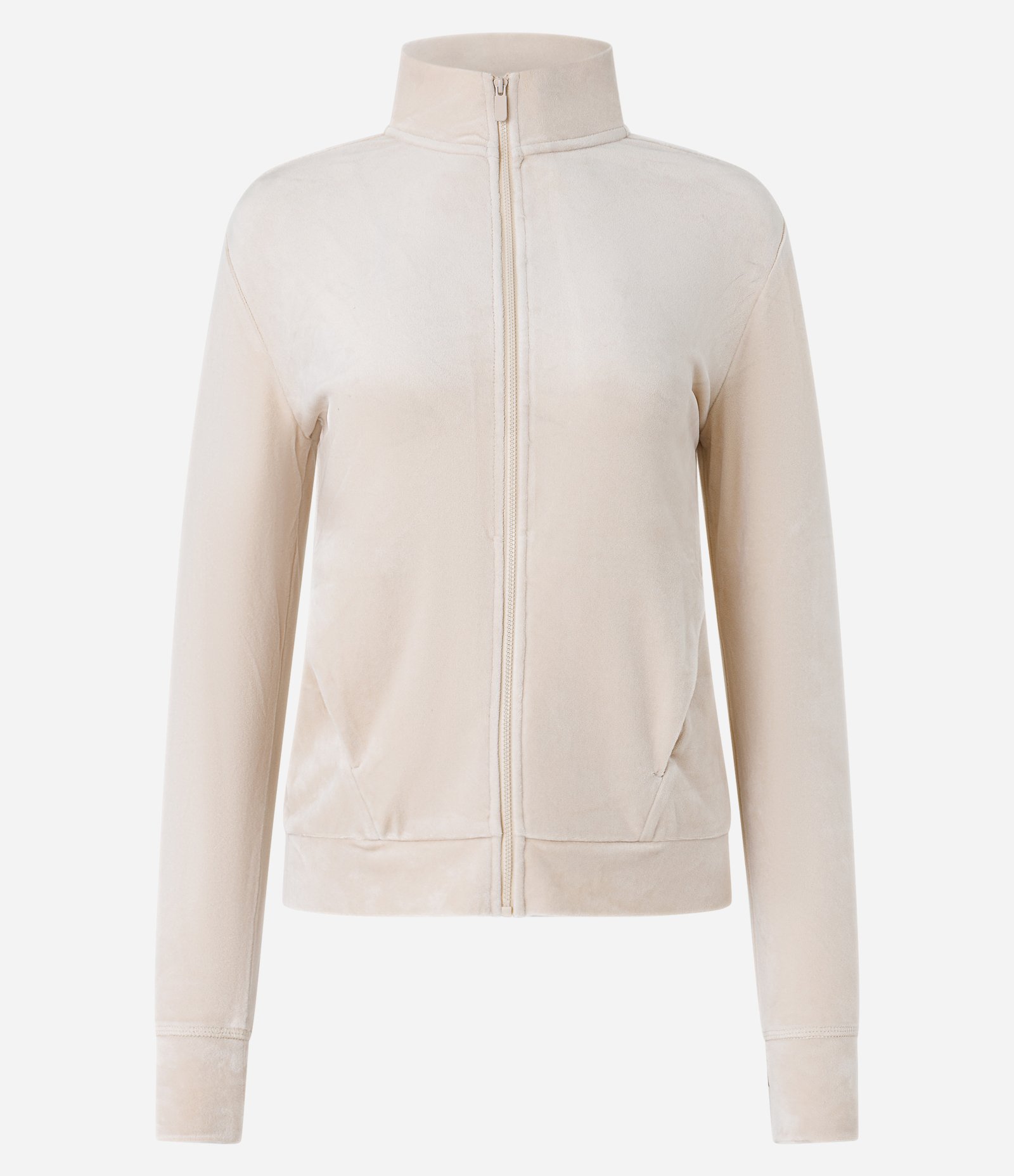 Jaqueta Esportiva em Plush com Gola Alta e Zíper Off White 5