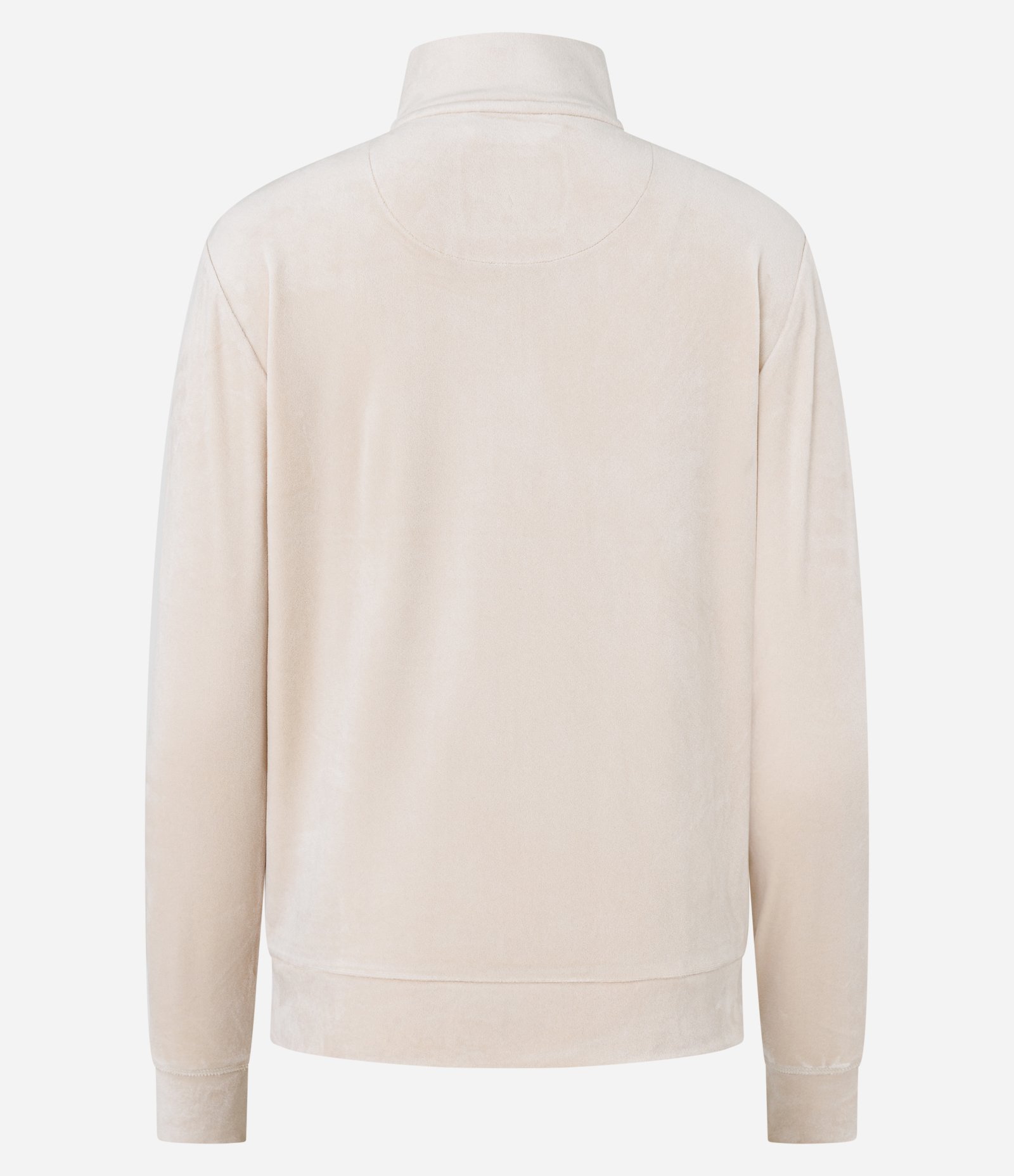 Jaqueta Esportiva em Plush com Gola Alta e Zíper Off White 6