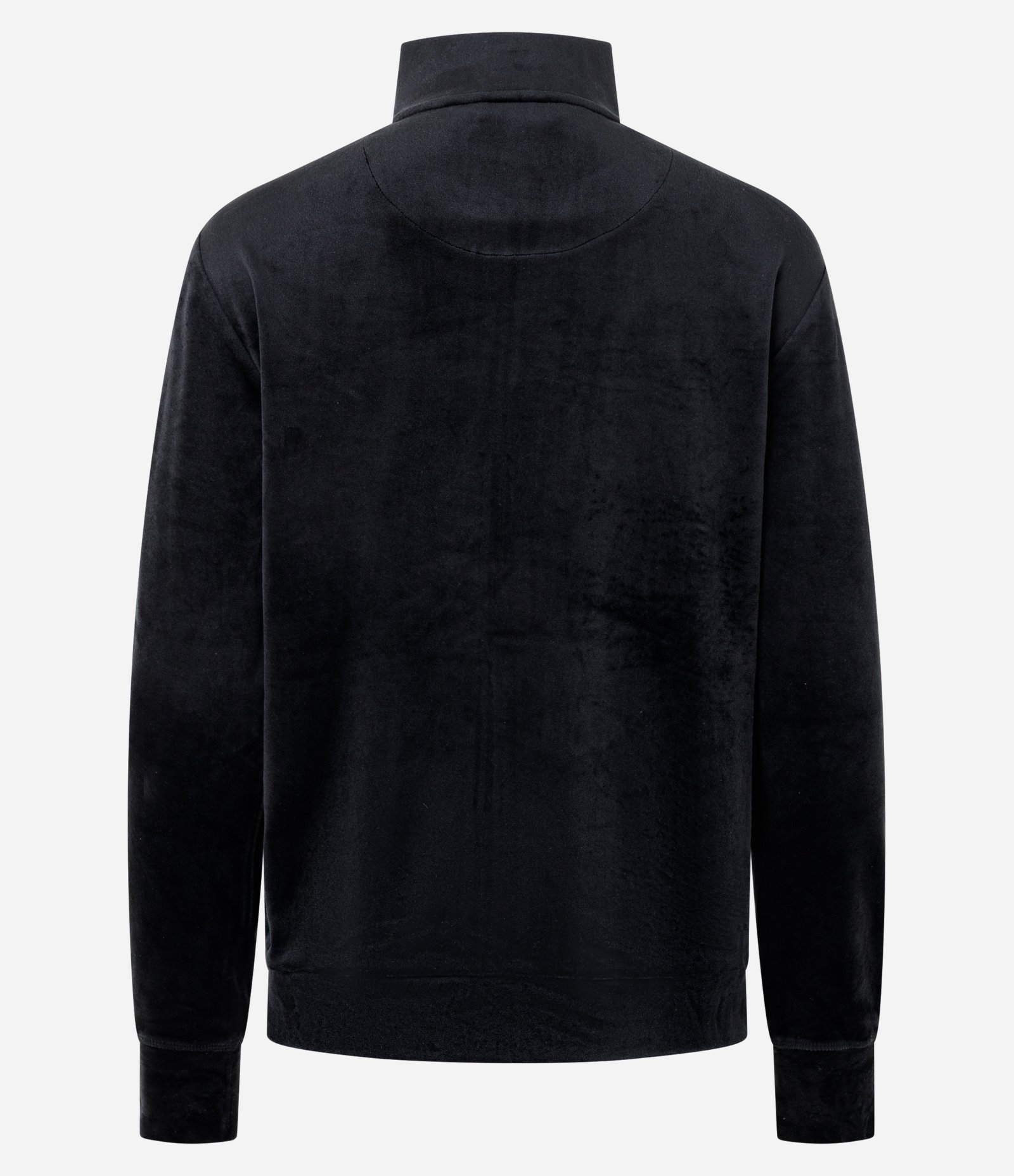 Jaqueta Esportiva em Plush com Gola Alta e Zíper Preto 5