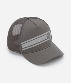 Boné Trucker Infantil em Sarja com Lettering Flip