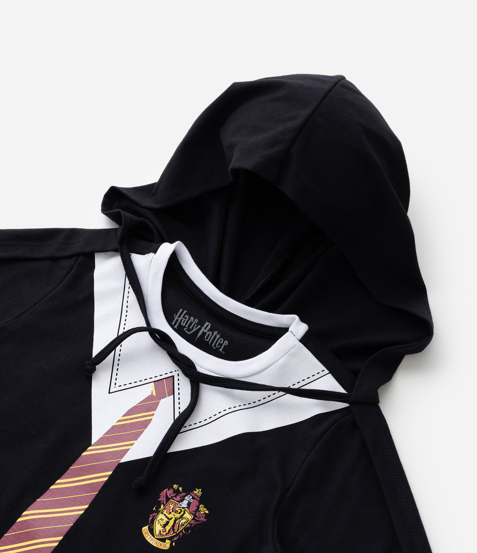 Camiseta Comfort Infantil com Capa e Estampa Grifinória Harry Potter - Tam 4 a 8 Anos Preto 5