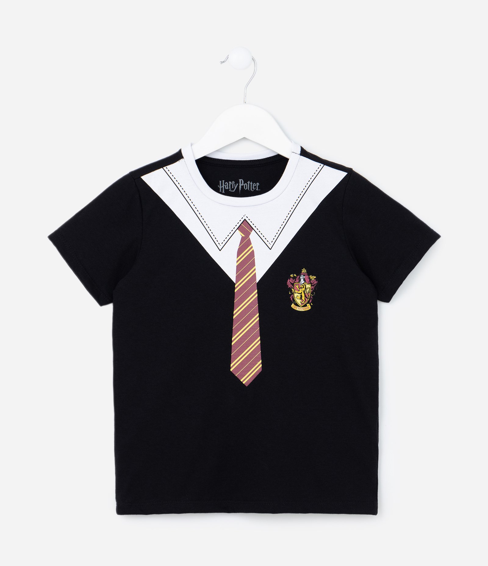 Camiseta Comfort Infantil com Capa e Estampa Grifinória Harry Potter - Tam 4 a 8 Anos Preto 6