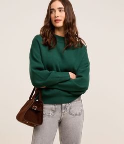 Suéter em Tricô com Punho Ajustado