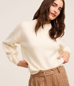 Suéter em Tricô com Punho Ajustado