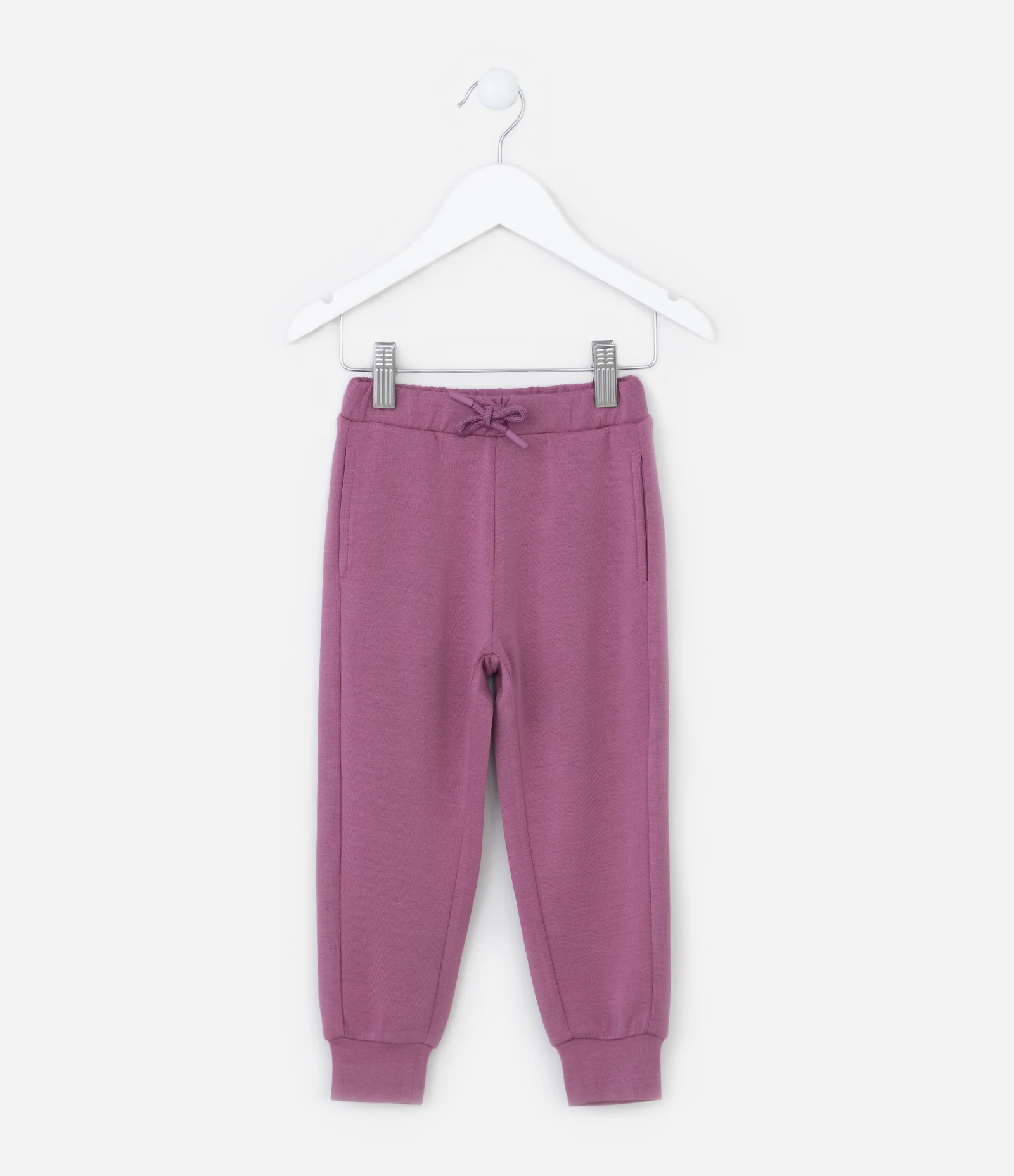 Calça Jogger Infantil em Modal com Recorte Lateral - Tam 1 a 5 Anos Rosa Escuro 1