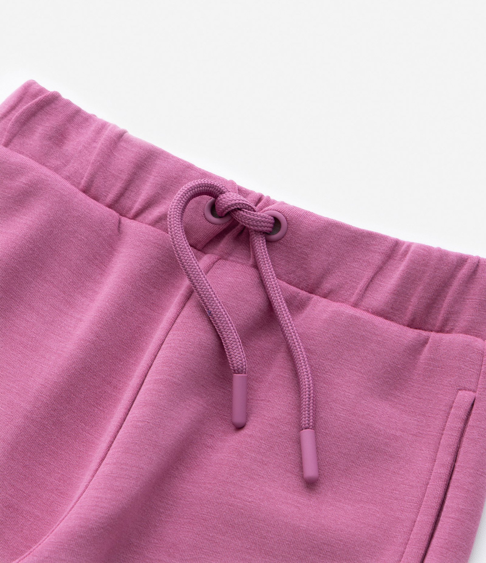 Calça Jogger Infantil em Modal com Recorte Lateral - Tam 1 a 5 Anos Rosa Escuro 6