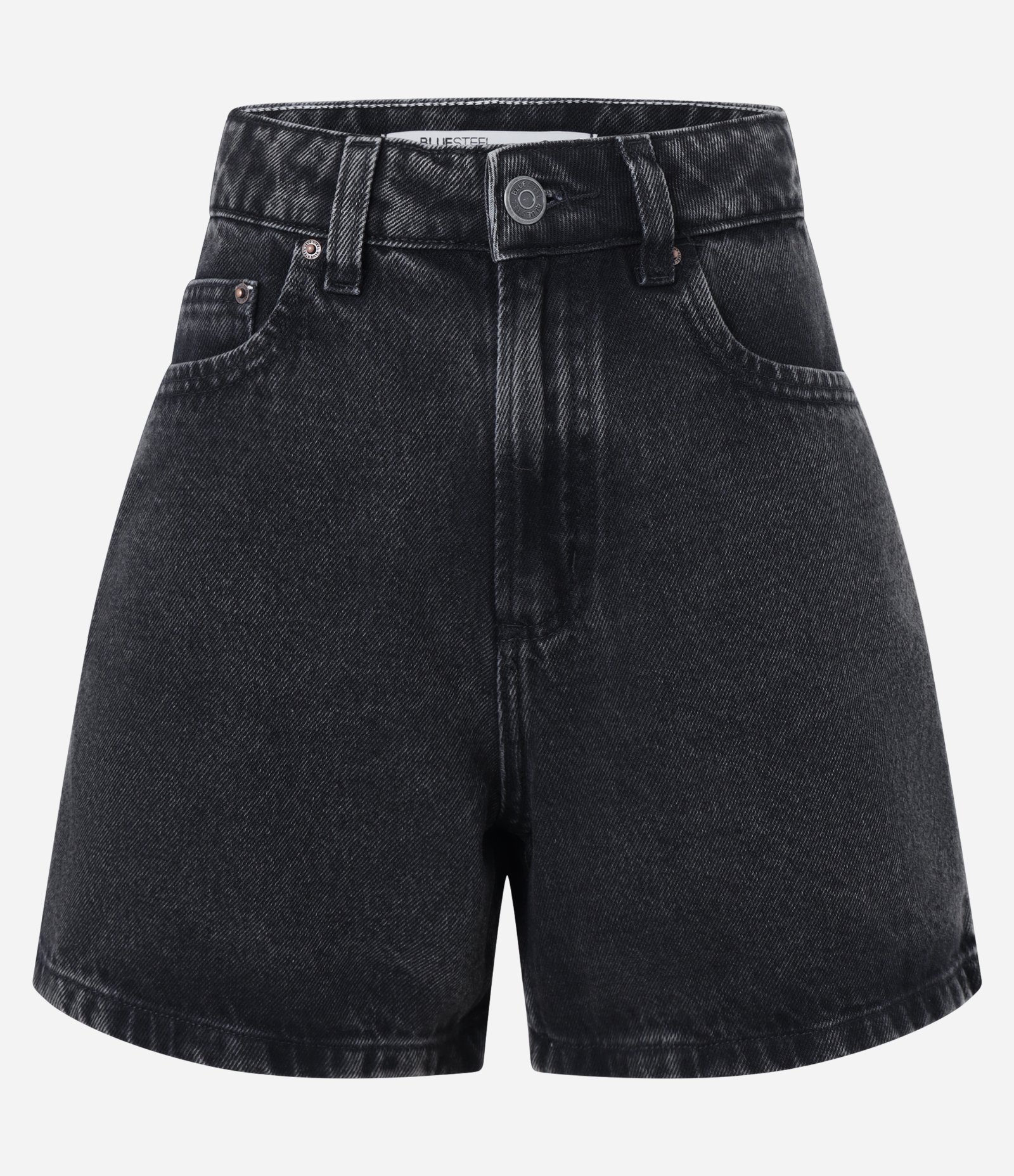 Short Mom em Jeans com Cintura Alta Preto 5
