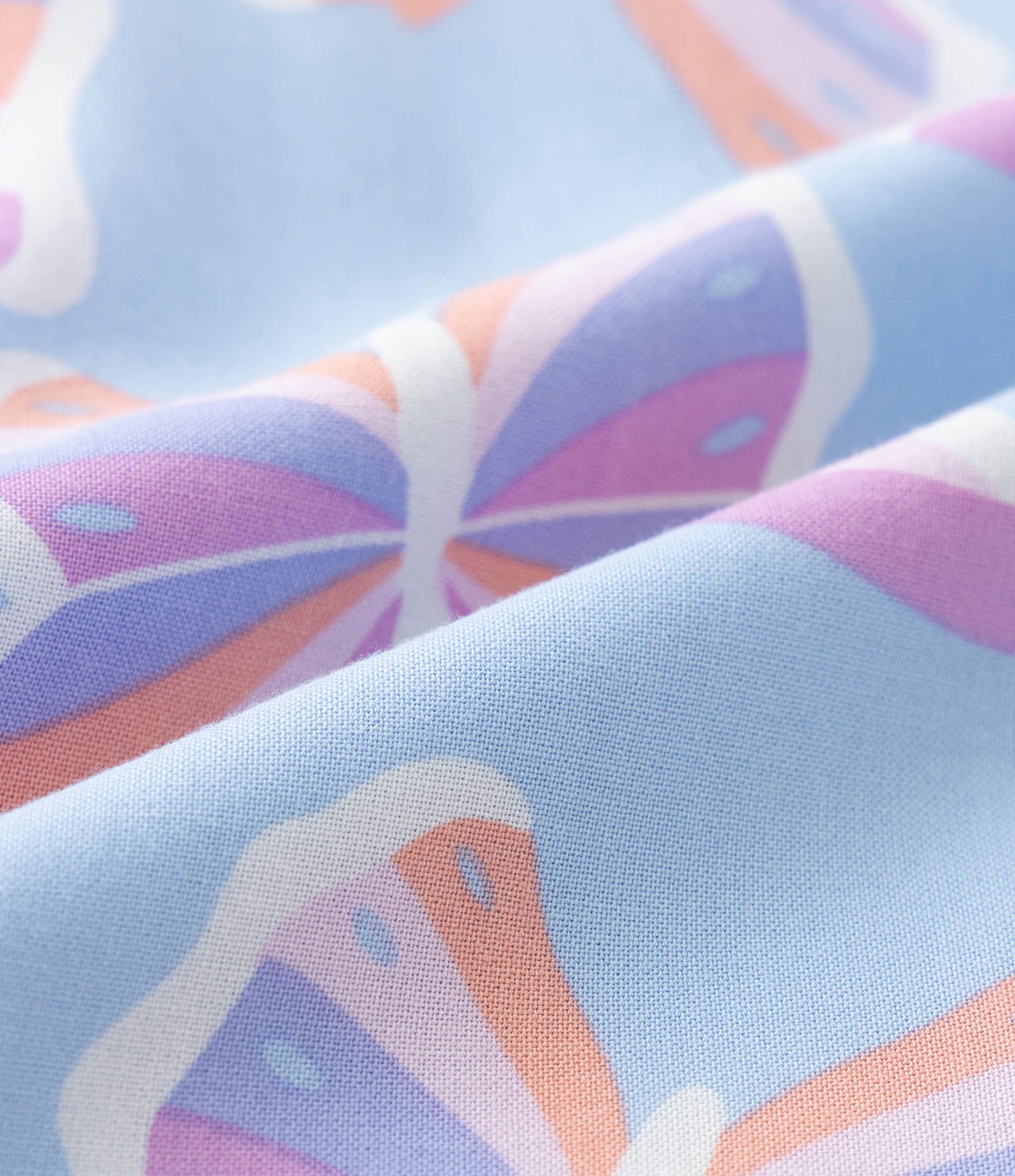 Vestido Infantil com Estampa de Borboleta e Detalhe na Cintura -Tam 5 a 14 Azul e Lilás 3