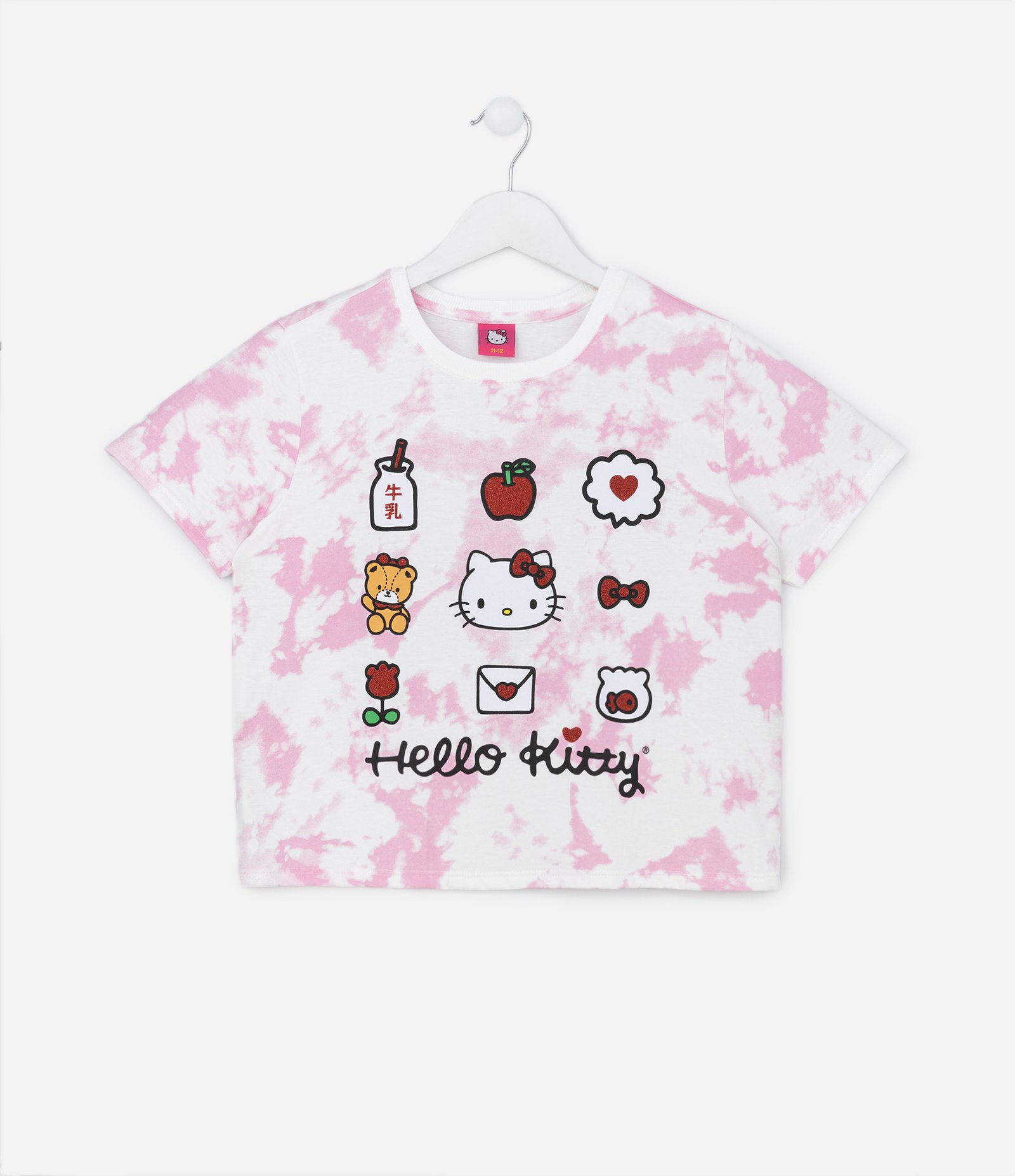 Blusa Cropped Infantil com Estampa da Hello Kitty - Tam 5 a 14 Anos Rosa 1