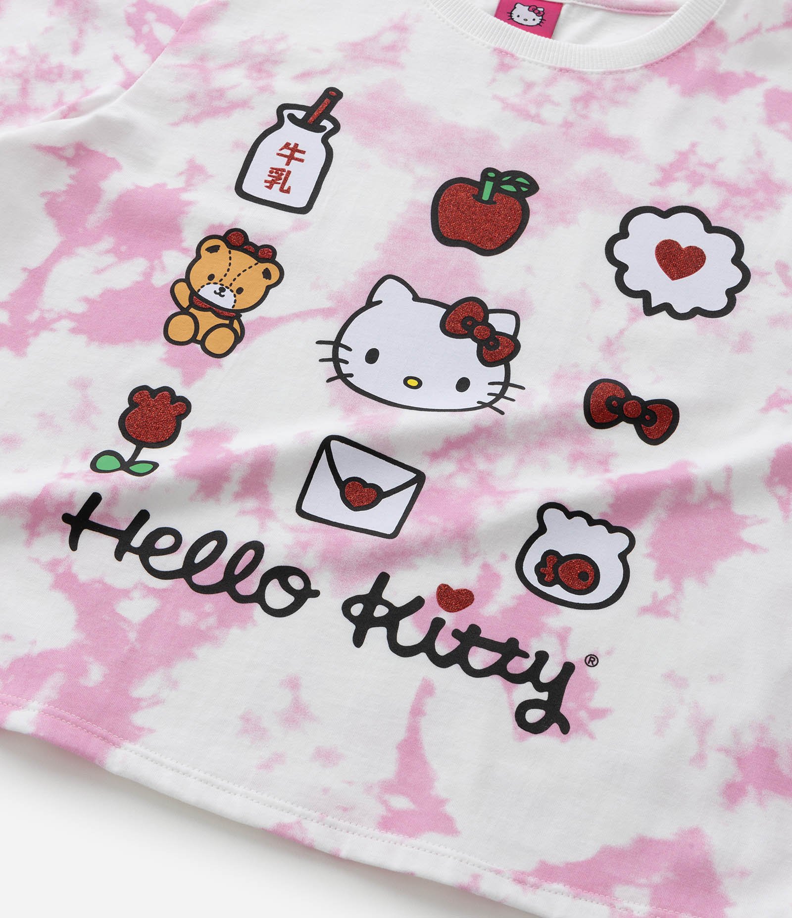 Blusa Cropped Infantil com Estampa da Hello Kitty - Tam 5 a 14 Anos Rosa 5