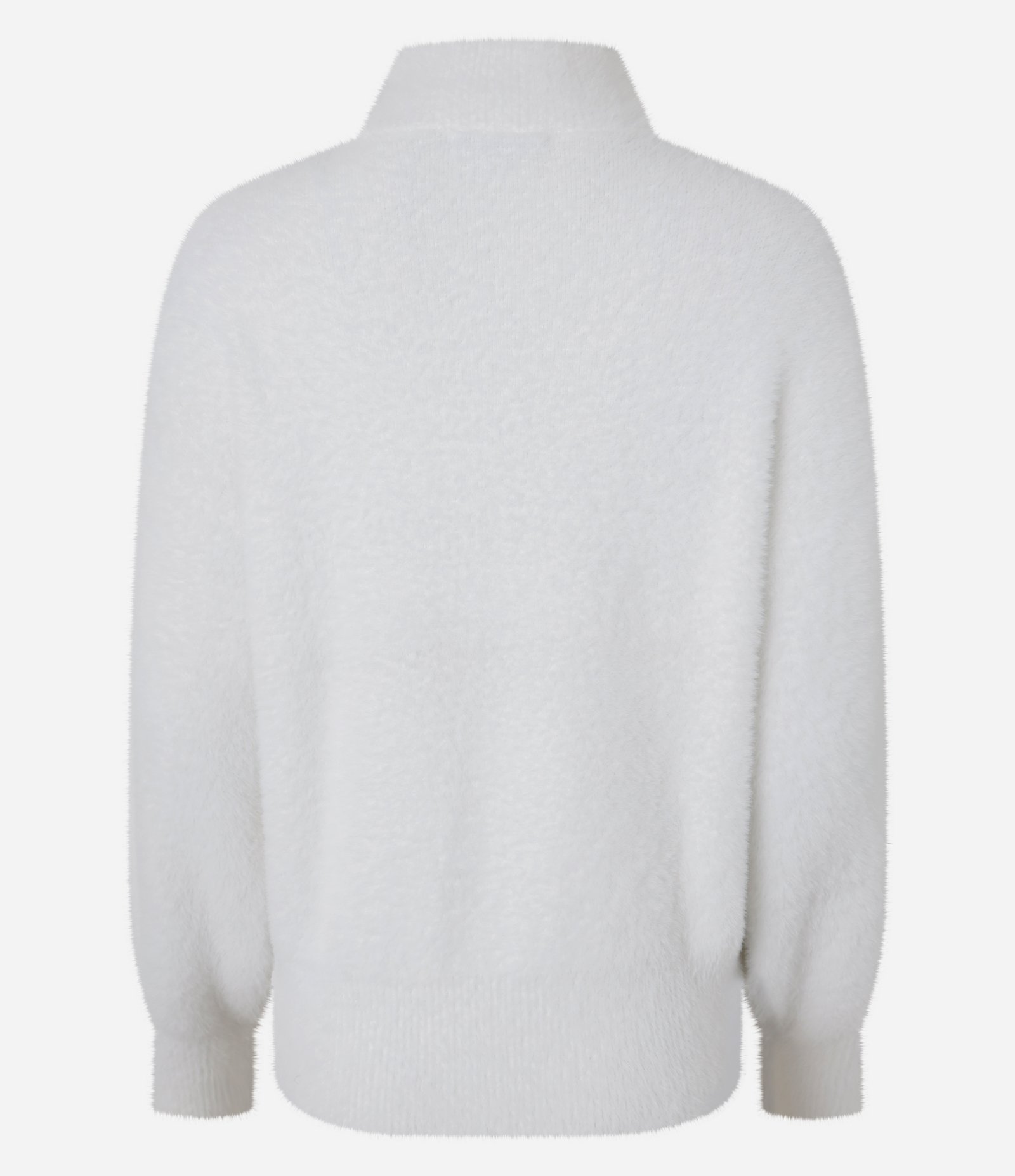 Suéter em Poliamida Peluciada com Gola Alta Branco 3