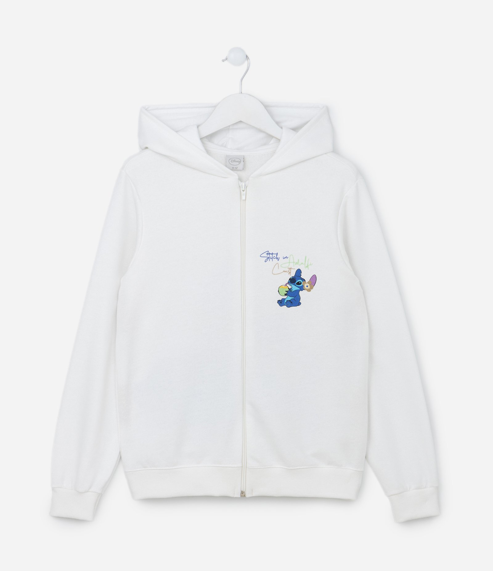 Jaqueta Infantil com Estampa do Stitch de Óculos- Tam 5 a 14 Anos Branco 1