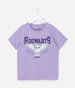 Camiseta Infantil com Estampa Hogwarts - Tam 7 a 14 Anos