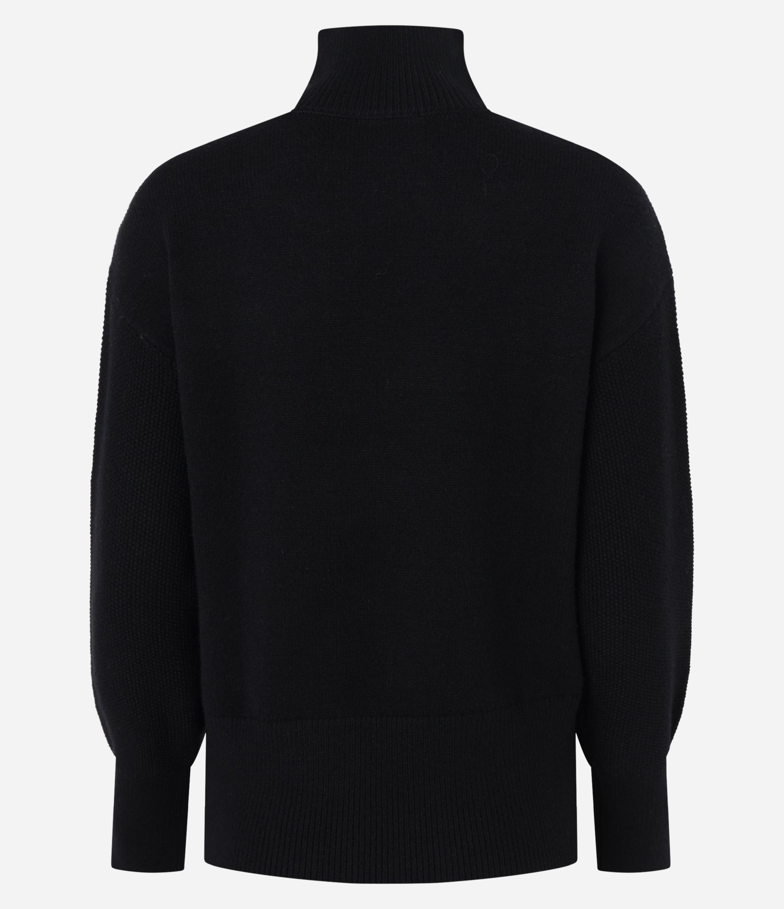 Suéter em Tricot com Gola Alta e Bordado de Losangos Preto 7