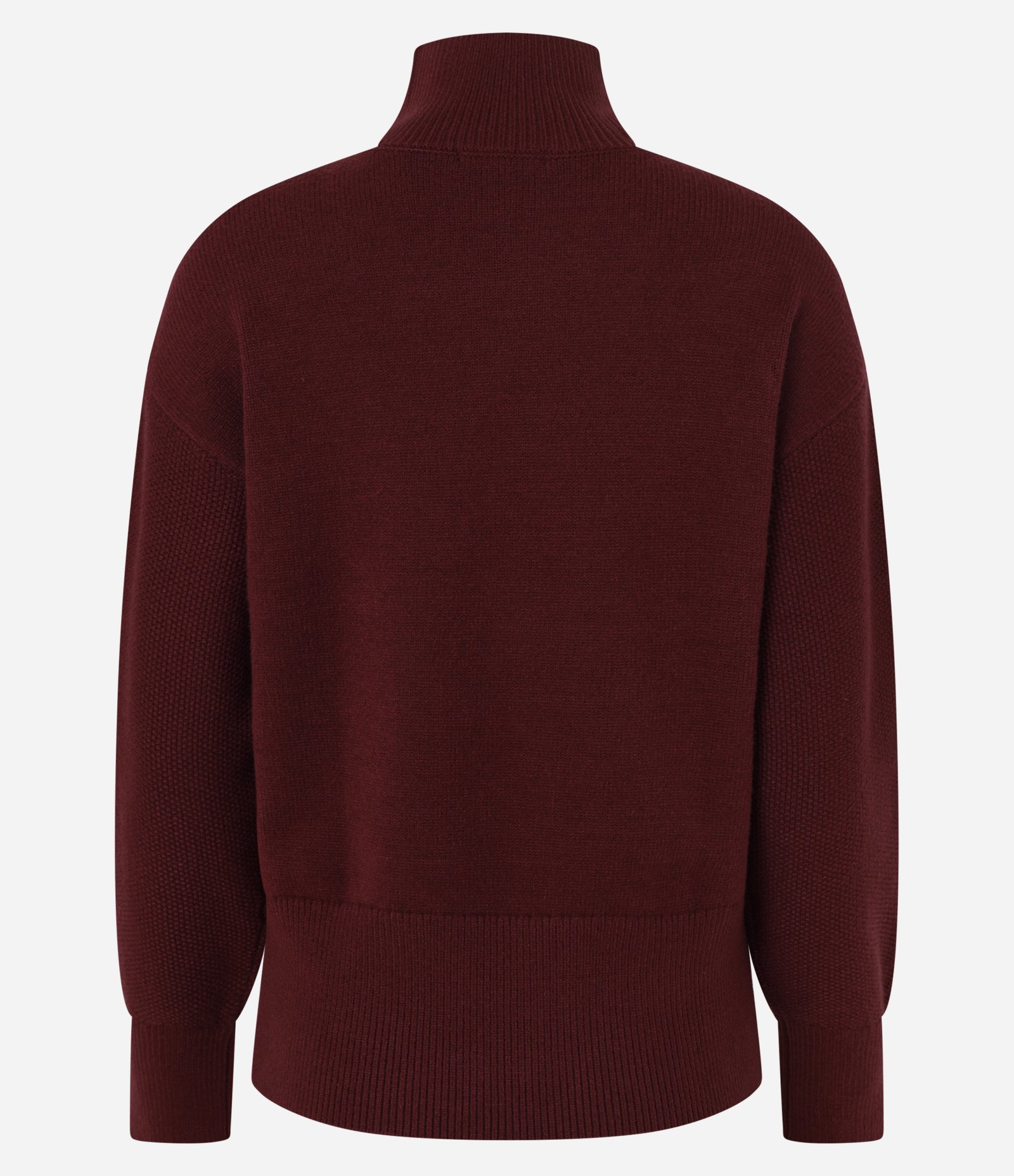 Suéter em Tricot com Gola Alta e Bordado de Losangos Vermelho 7