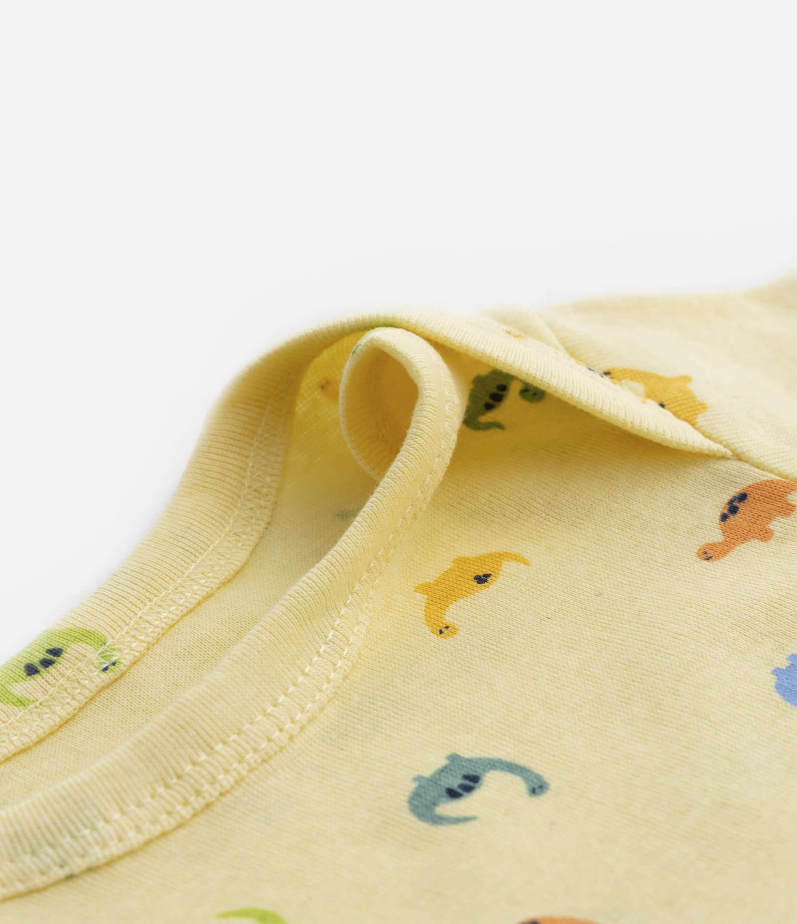 Body Infantil em Estampa Dino - Tam 0 a 24 Meses Bege 4