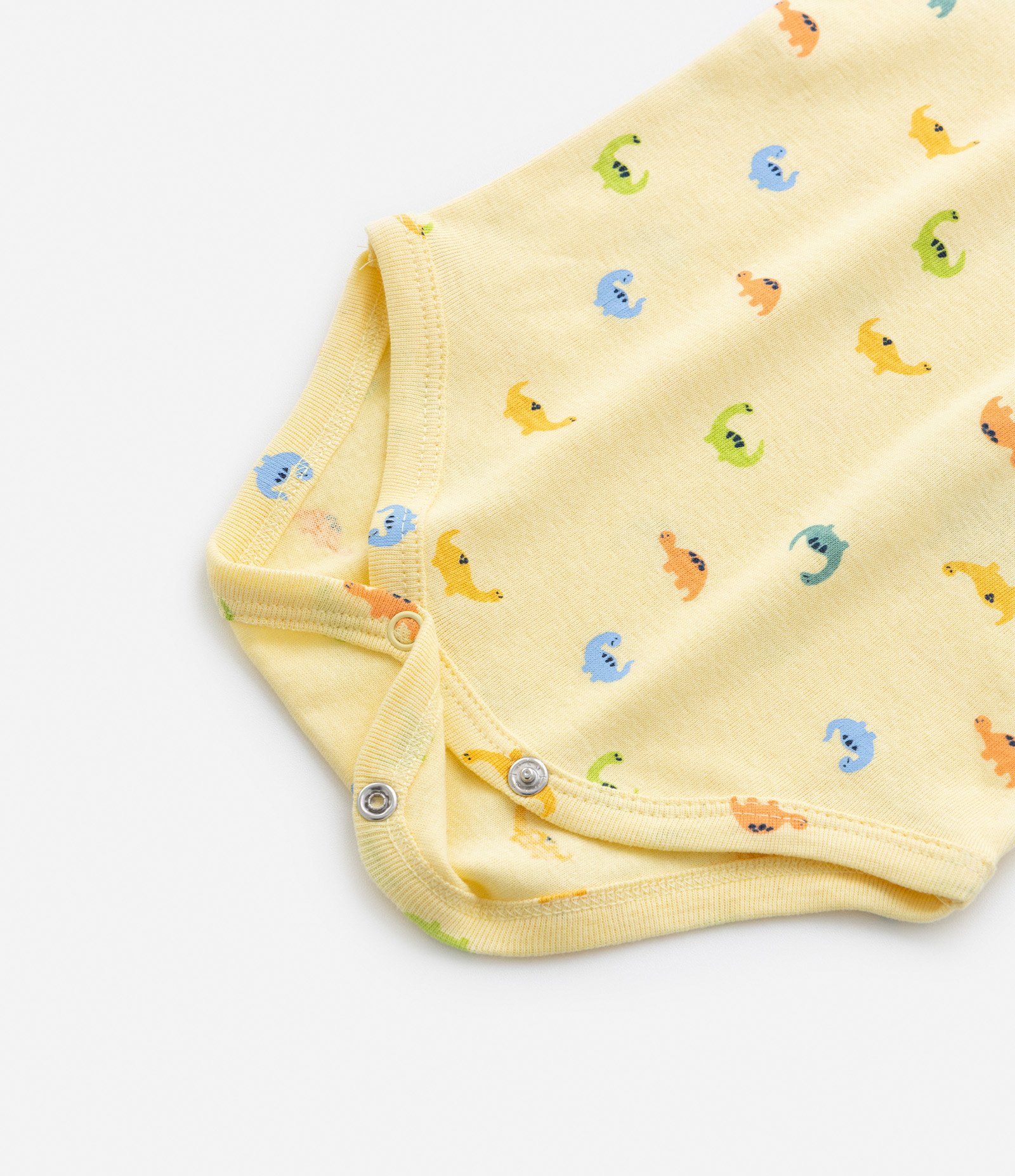 Body Infantil em Estampa Dino - Tam 0 a 24 Meses Bege 5