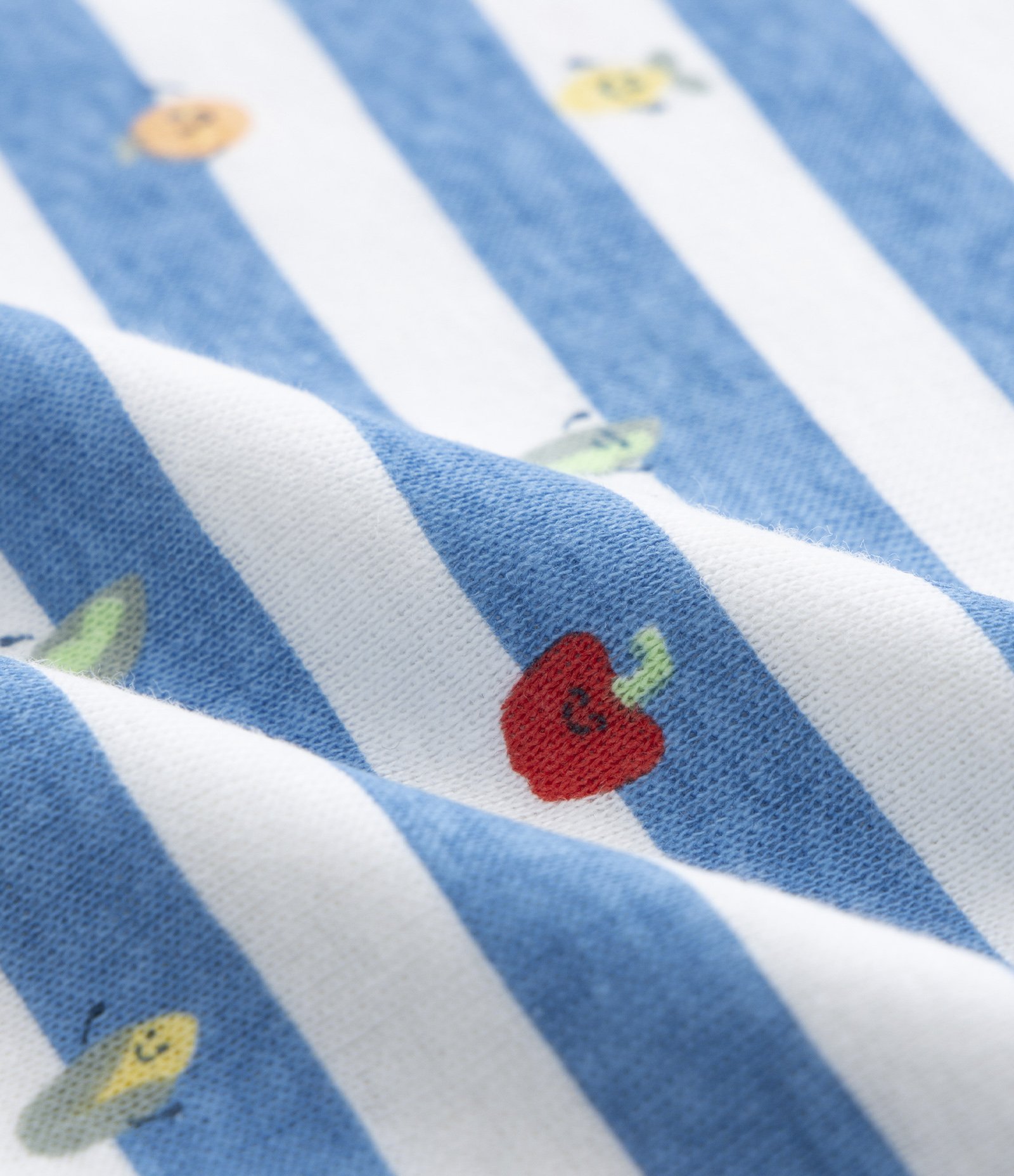 Body Infantil com Estampa Frutinhas e Listras - Tam  RN a 24 meses Azul 3