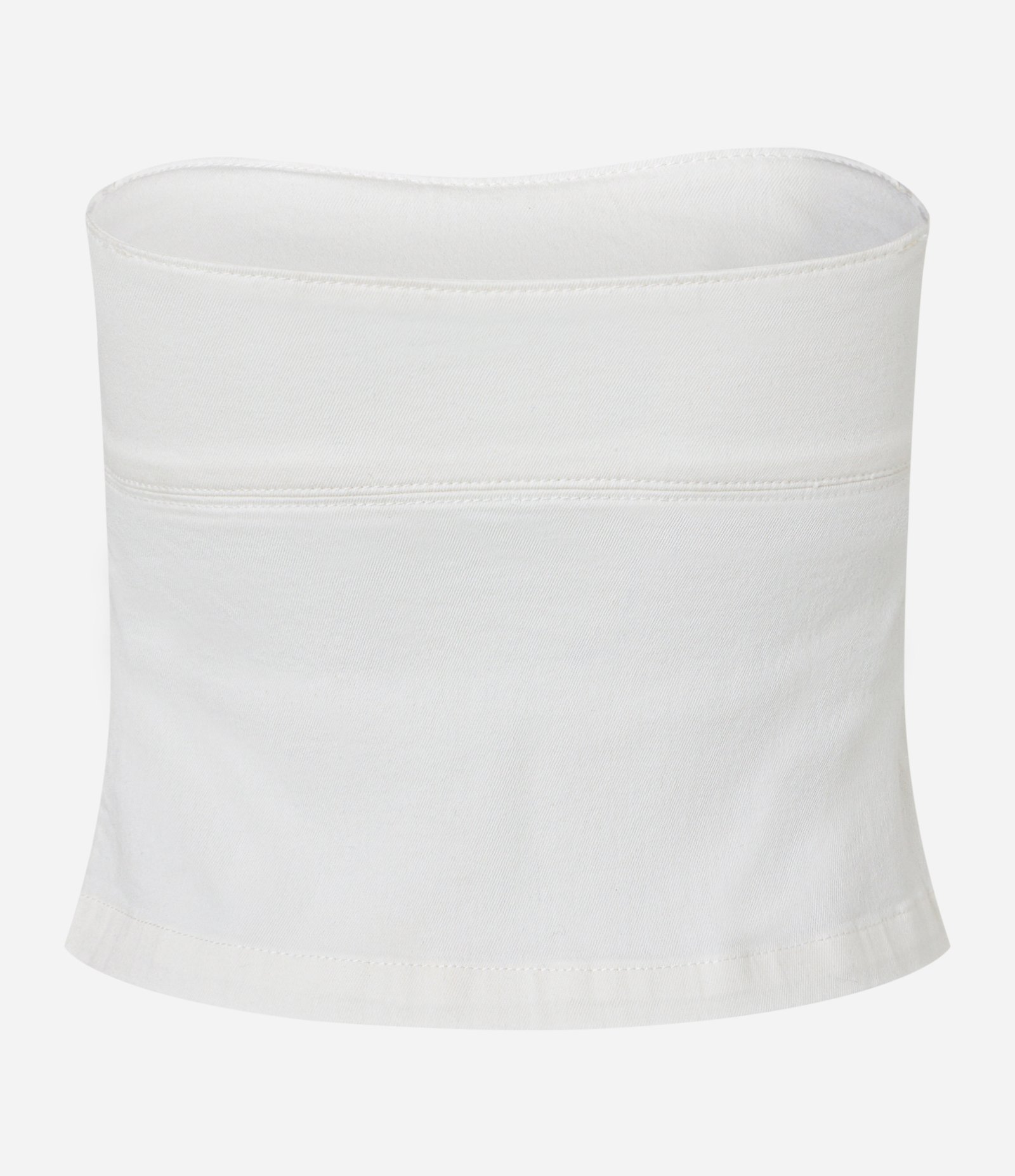 Blusa em Sarja Tomara que Caia com Zíper na Lateral Branco 6
