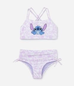 Biquíni Infantil com Estampa do Stitch - Tam 4 a 14 Anos