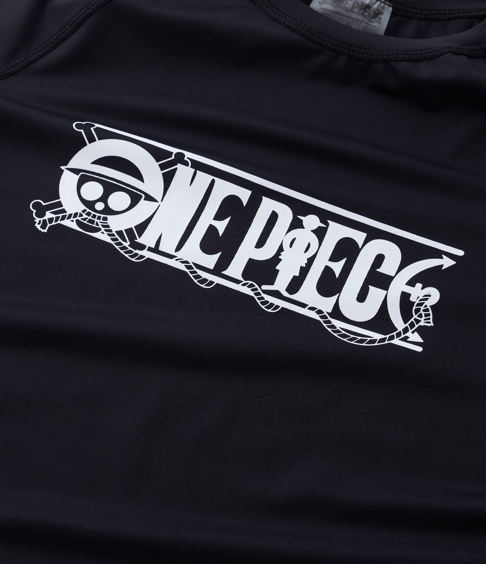 Camiseta Infantil com Proteção UV e Estampa One Piece - Tam 5 a 14 Anos Preto 3