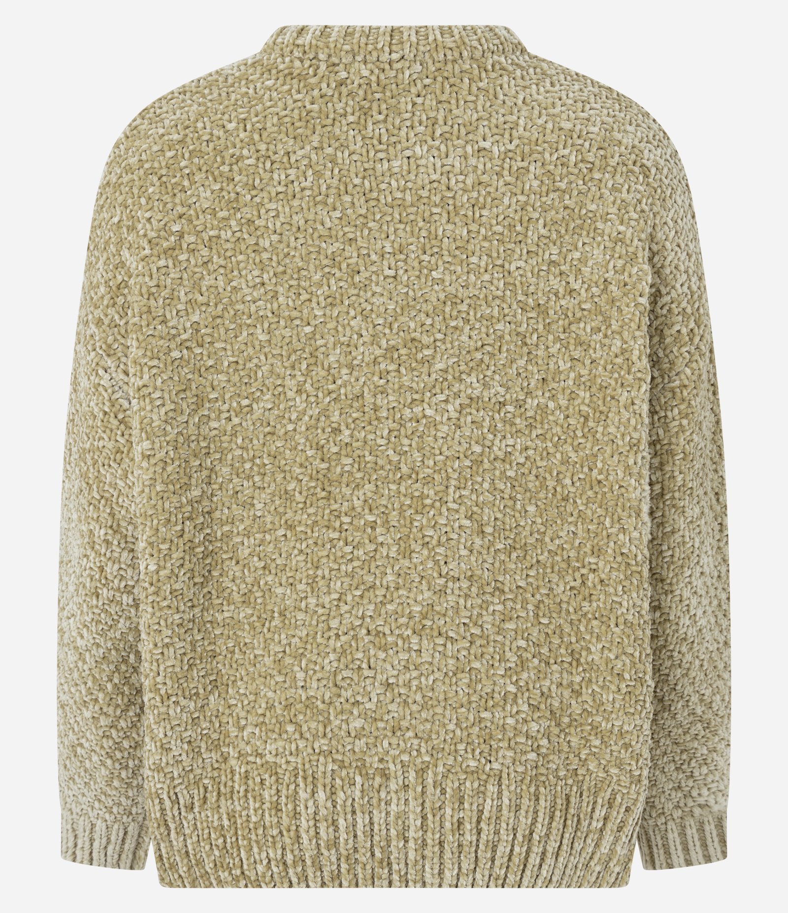 Suéter em Chenille com Gola Redonda Bege 9