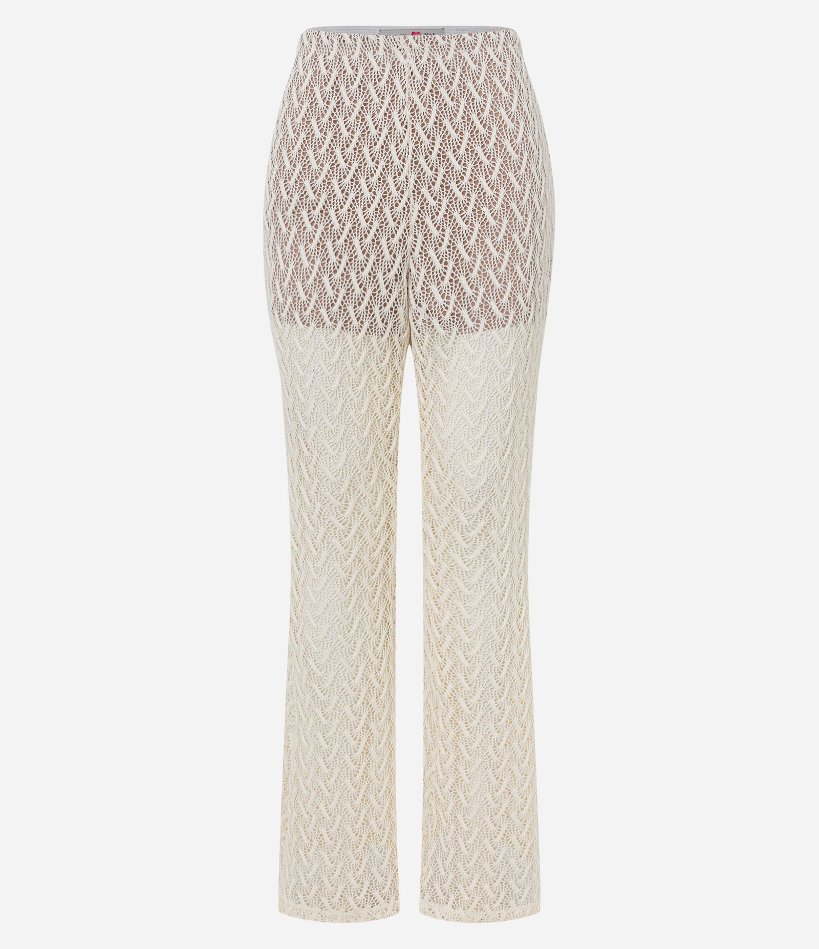 Calça Reta em Renda com Ponto Aberto 5