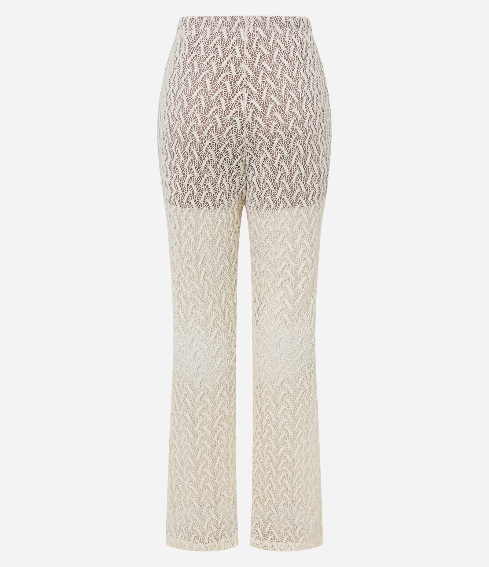 Calça Reta em Renda com Ponto Aberto 7