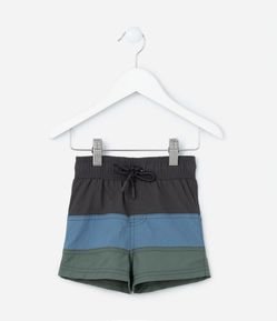 Bermuda Infantil com Estampa Blocos de Cor - Tam 1 a 5 Anos